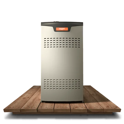 Frosty Desert furnace on a wood platform